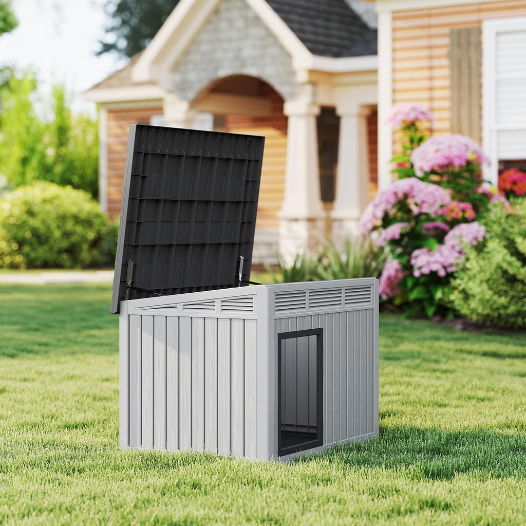 fancyango outdoor dog house for large dogs, outside, package contents