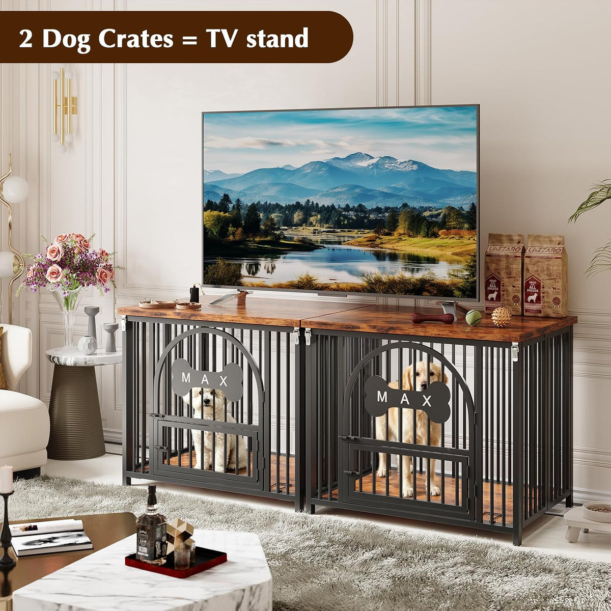 havenlyyouth dog crate furniture, no assembly heavy duty on a desk or shelf