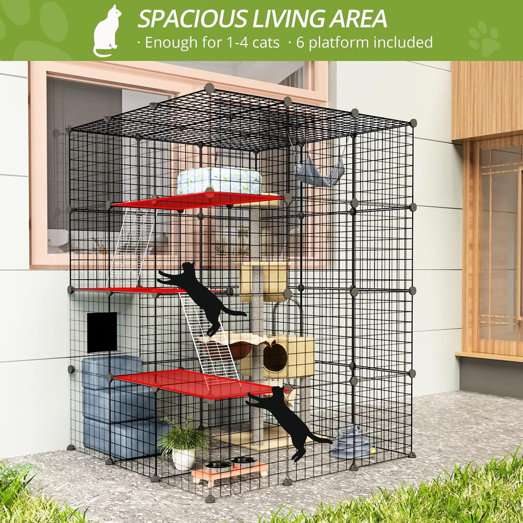 oneluck 55 inch catio outdoor cat enclosure with, close-up detail