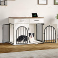 hzuaneri 39.4 in dog crate furniture with storage, main product view