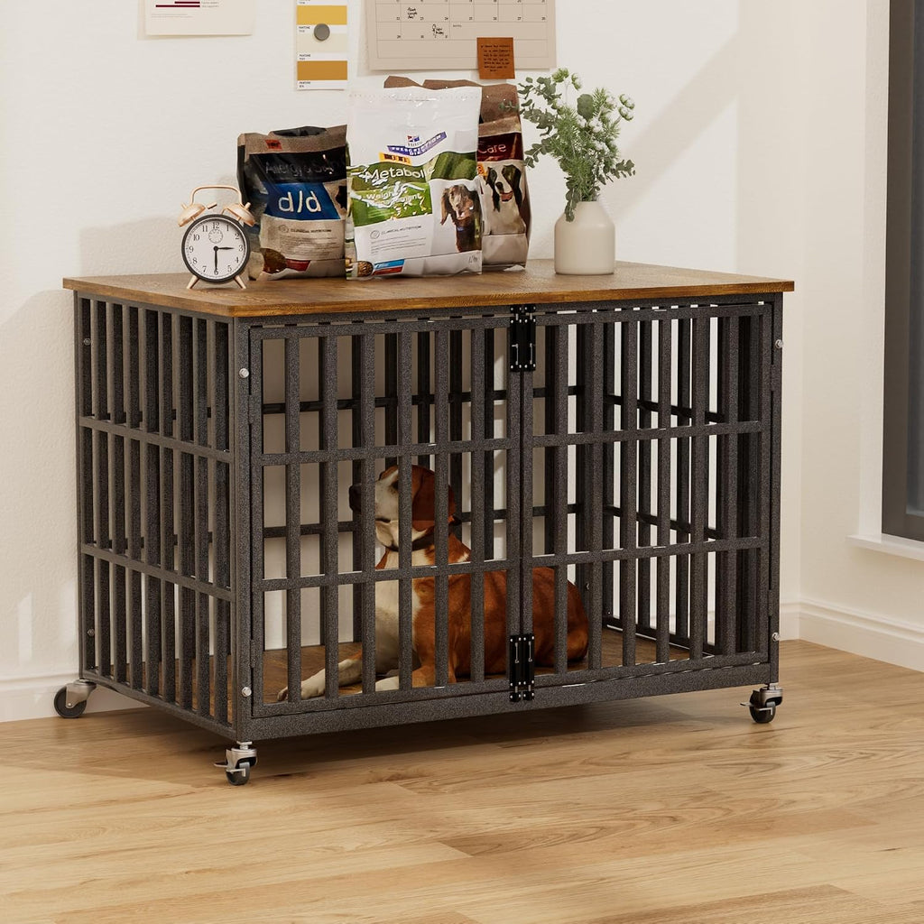 38 inch dog crate furniture, heavy duty wooden, package contents