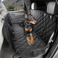4knines heavy-duty rear seat cover for dogs, black, main product view