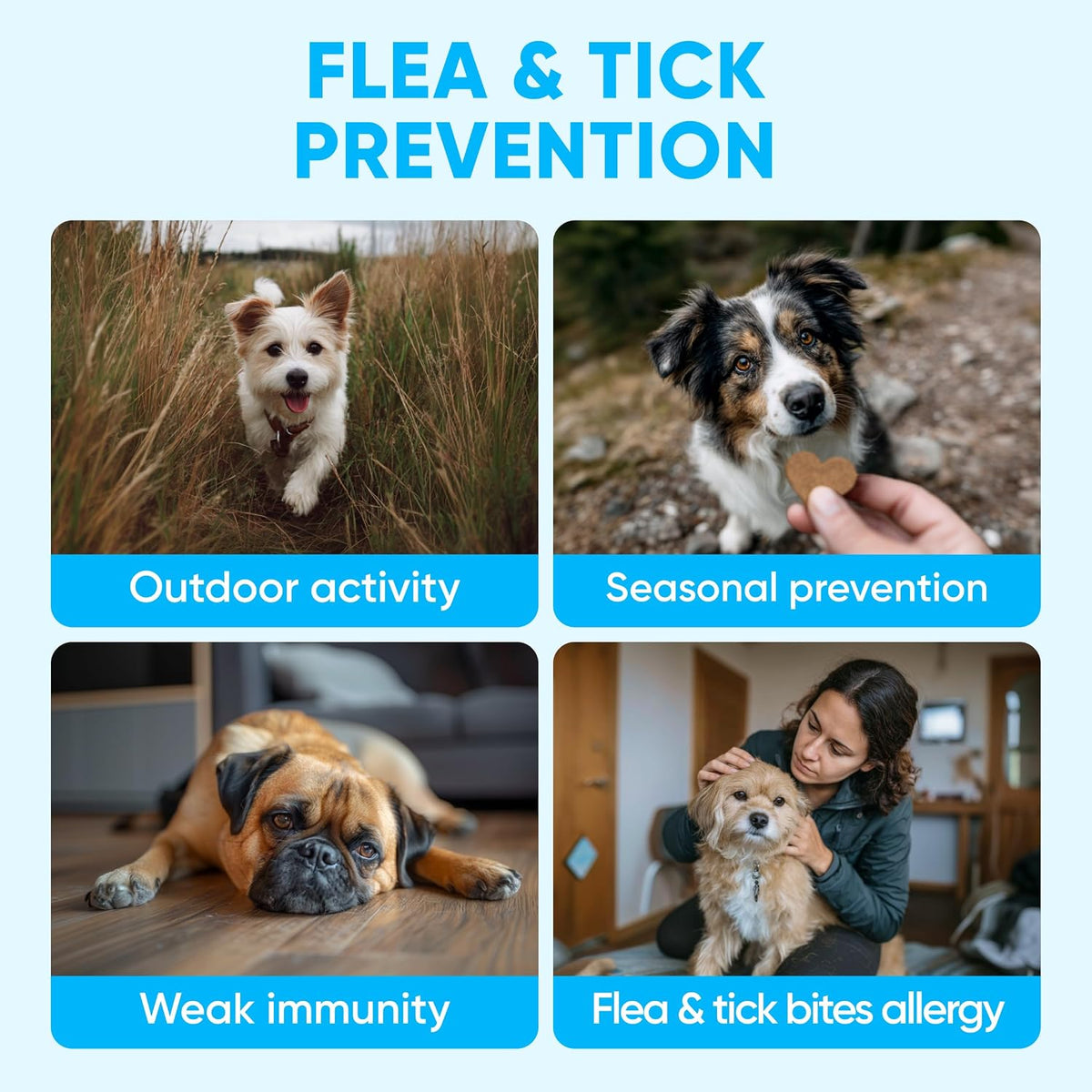 chewable flea and tick prevention for dogs, close-up detail