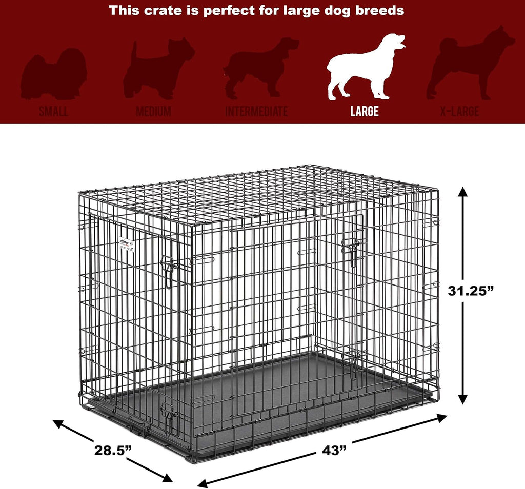 midwest homes for pets ultima pro heavy-duty 42-inch, side view