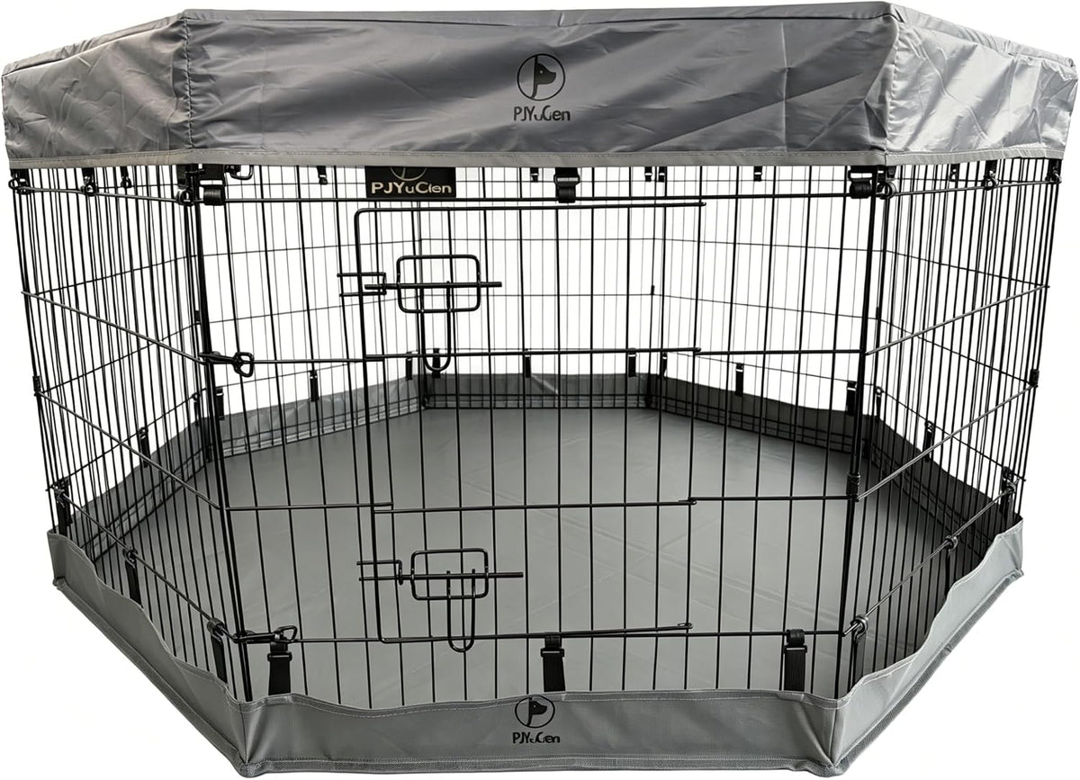 pjyucien puppy playpen with top cover & bottom, main product view