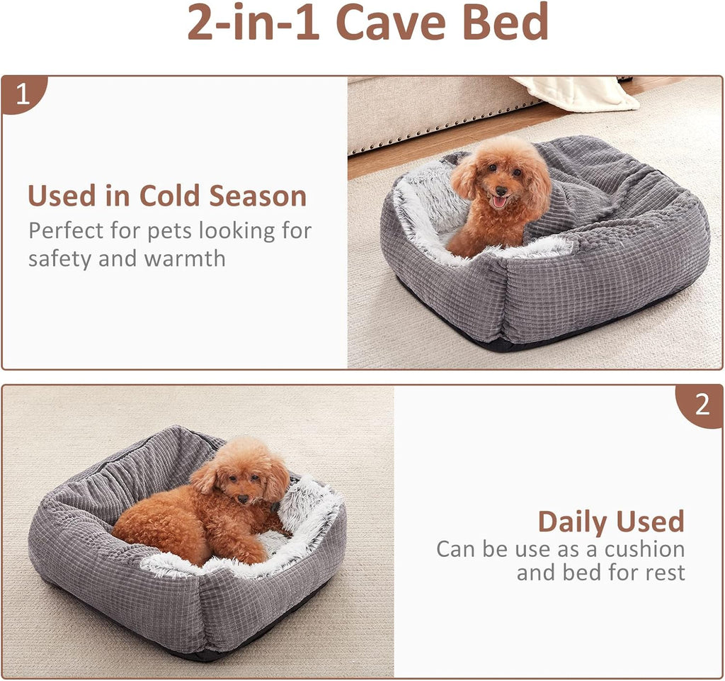 mixjoy dog beds for small medium dogs with showing dimensions