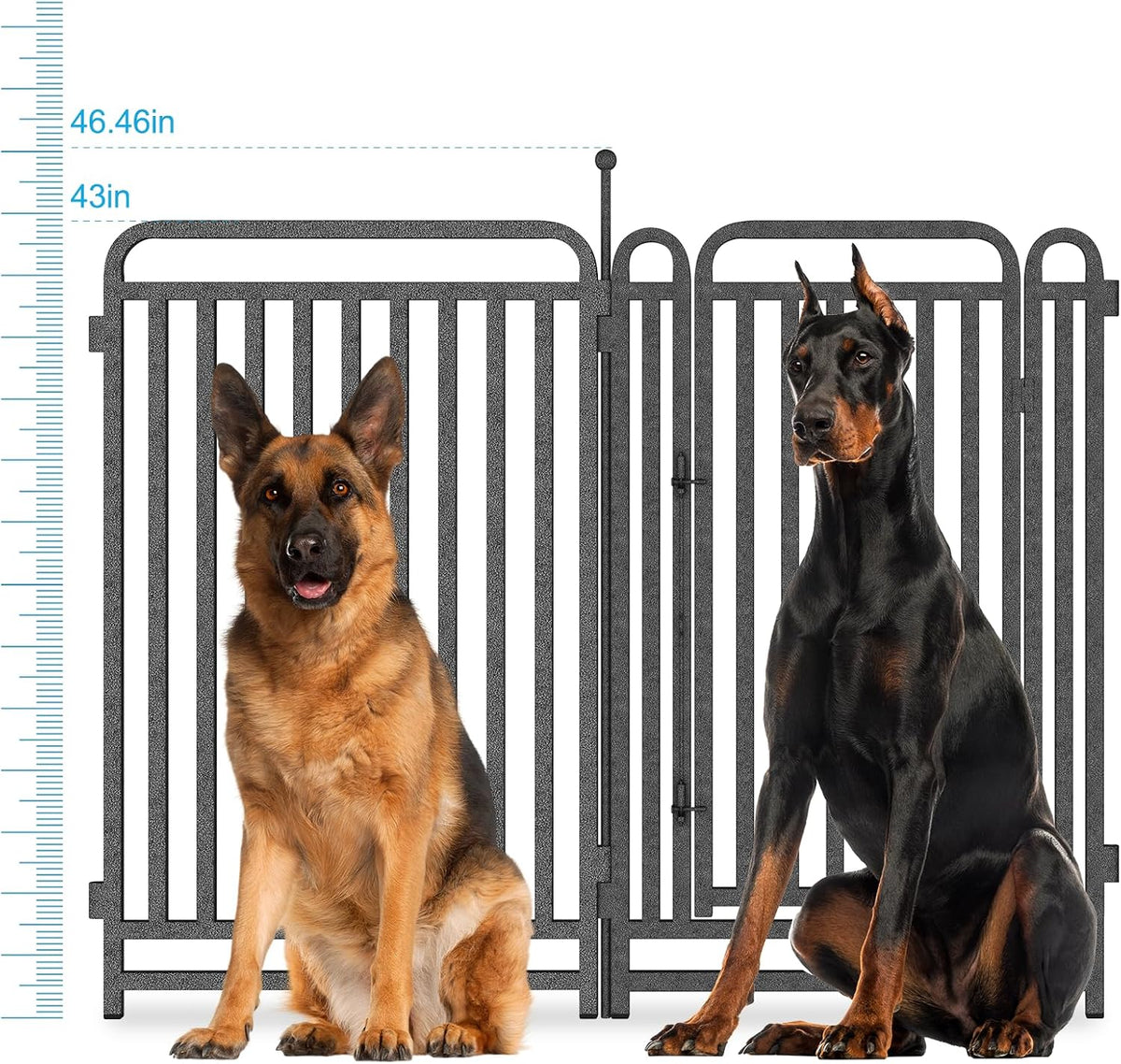 thickened dog playpen foldable metal yard fence32/43inch compact showing dimensions