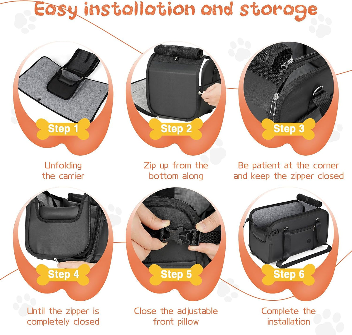 woyyho small dog console car seat up to showing dimensions