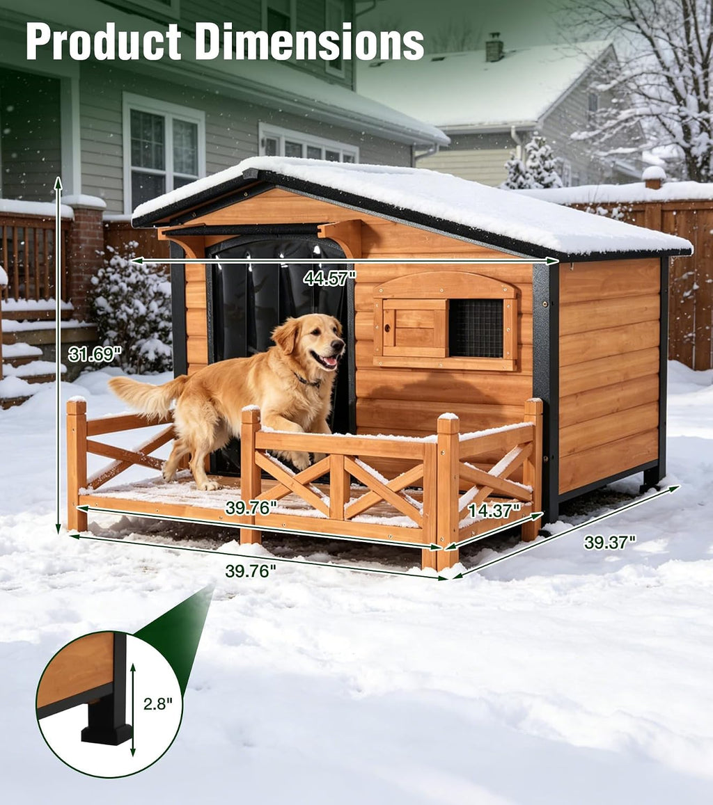 gutinneen heated dog house for outside iron frame, view 9