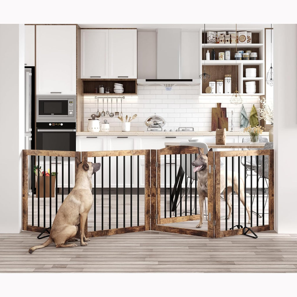 vantas 96" x 30", no-assembly wooden dog gate, main product view