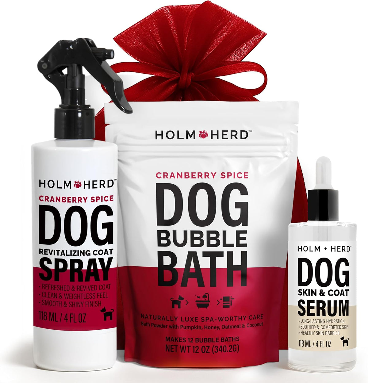 holm & herd cranberry spice dog care gift, main product view