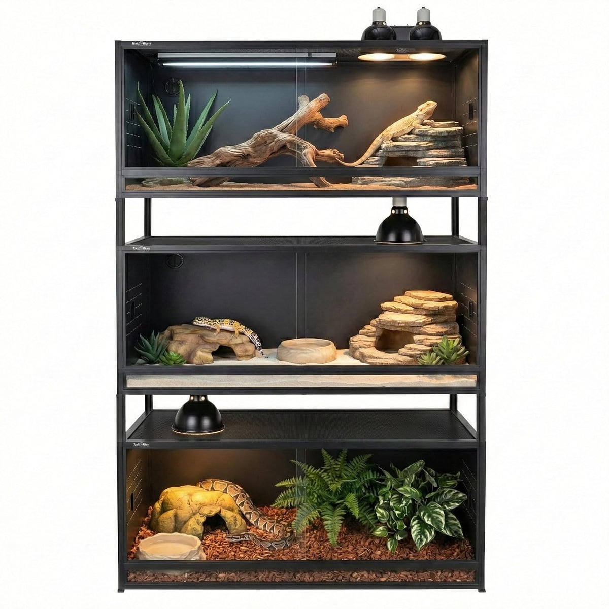 extra large pvc reptile enclosure 3 tier 48"x24"x24"with, main product view
