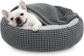 dog bed with attached blanket for small dogs, main product view