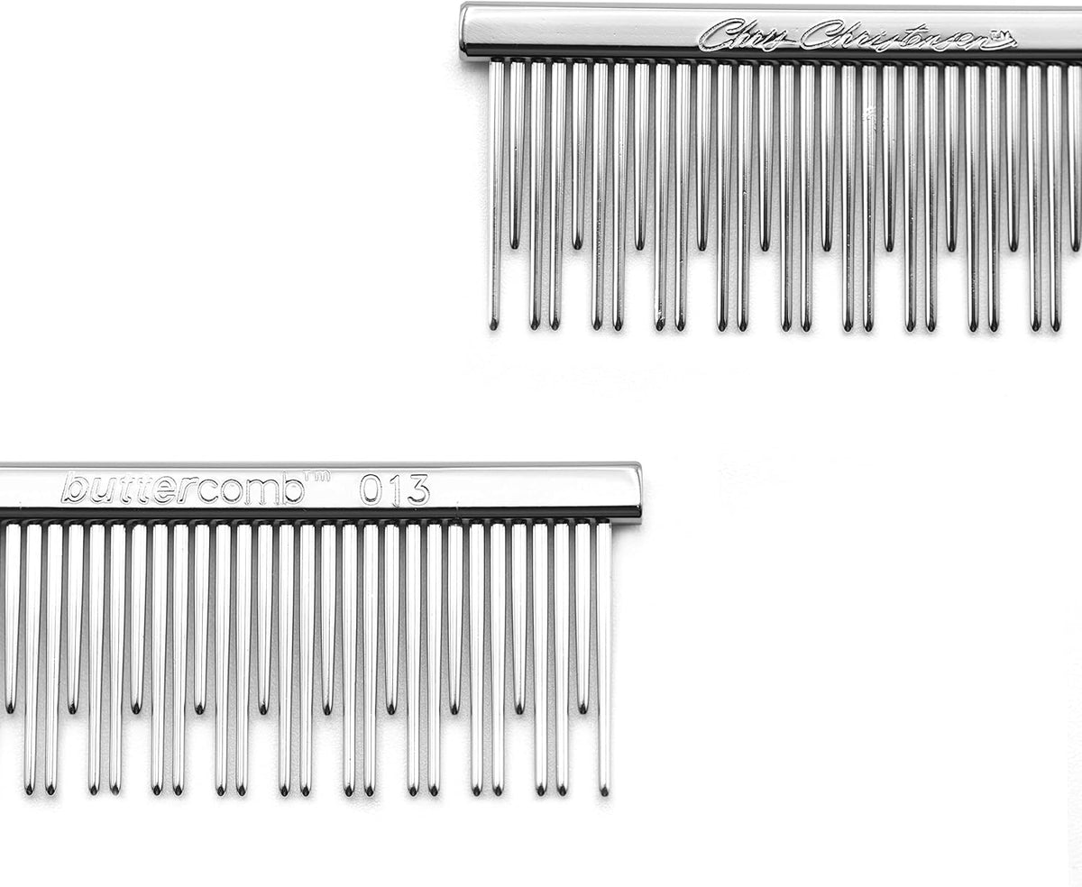 chris christensen groomer's bundle - 6 in. cat/carding, close-up detail