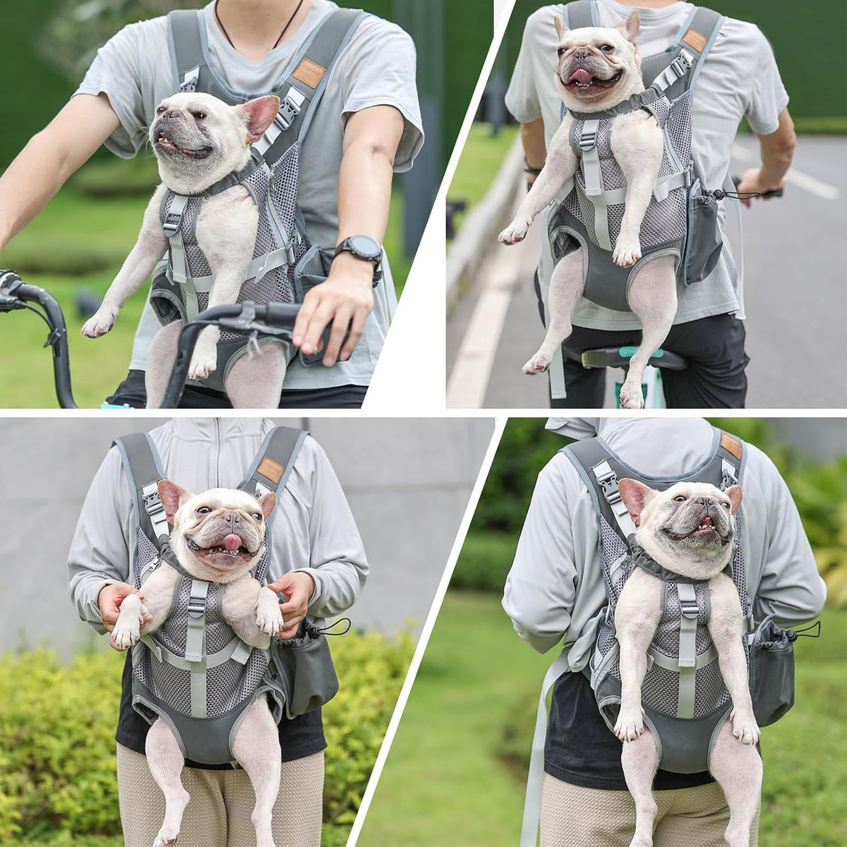 dog carrier backpack - legs out front facing, package contents