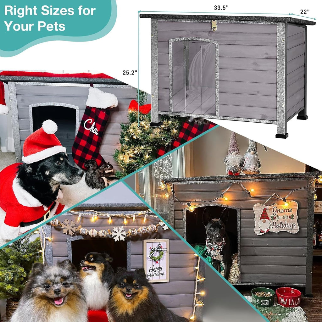 heated dog house outdoor,anti bite iron frame dog on a desk or shelf