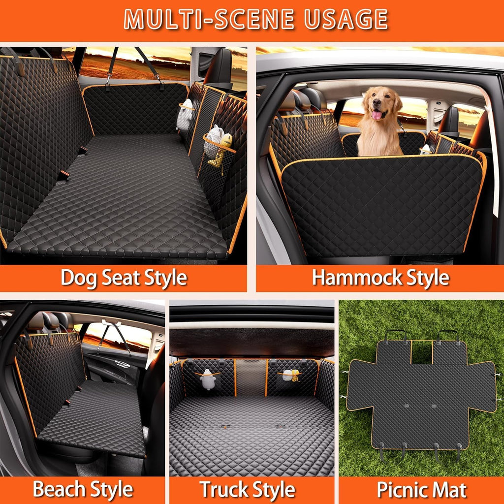 back seat extender for dogs,heavy-duty dog car seat showing dimensions