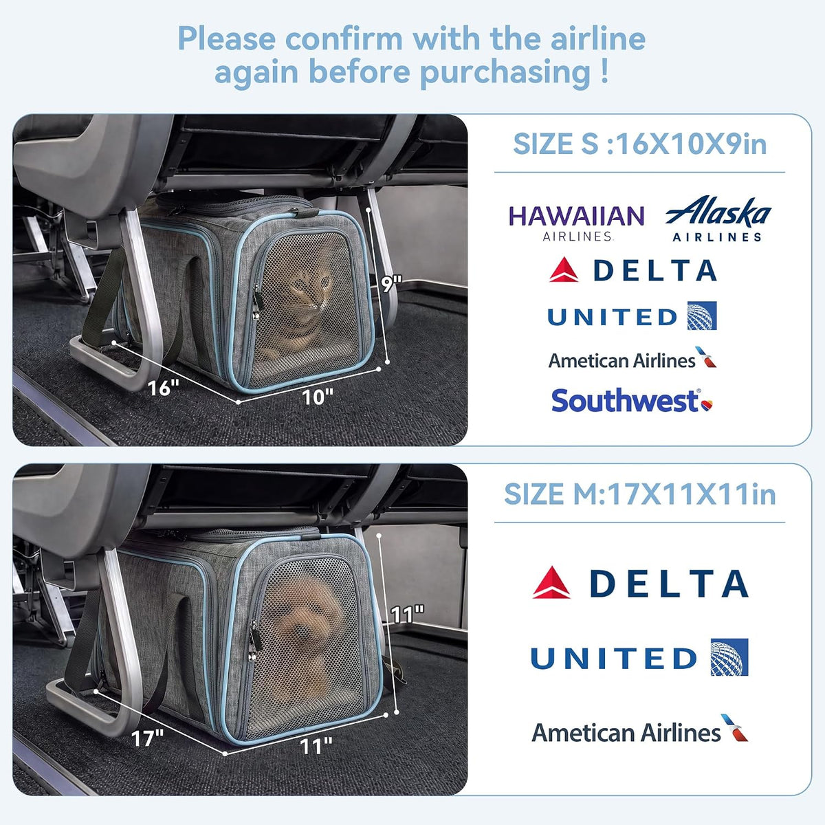 petsfit small double expandable cat carrier for kittens, close-up detail