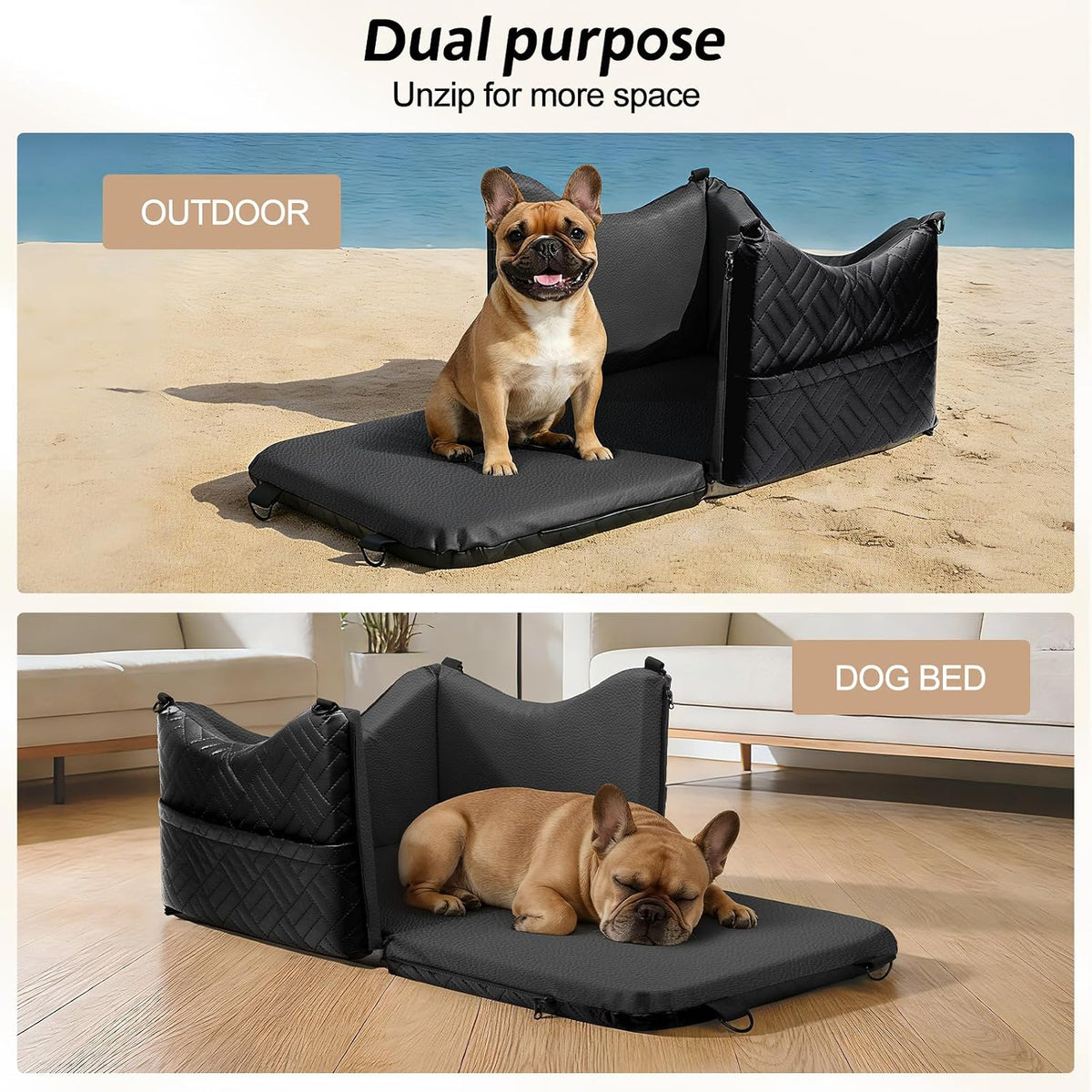 joejoy dog car seats for small medium dogs, side view