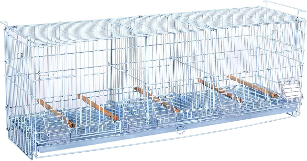 extra large triple white stack & lock breeder showing dimensions