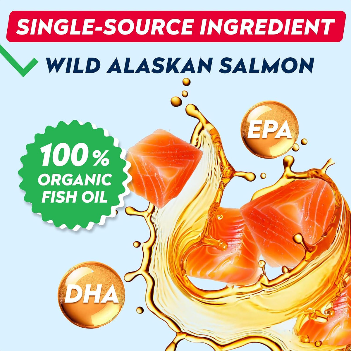 wild alaskan salmon oil for dogs & cats showing dimensions