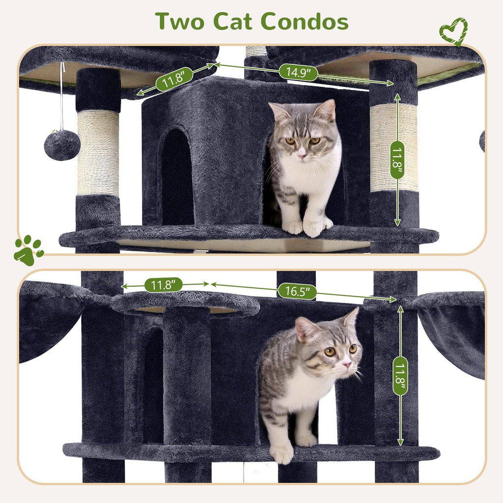 globlazer big xxl cat tower for indoor multiple, close-up detail