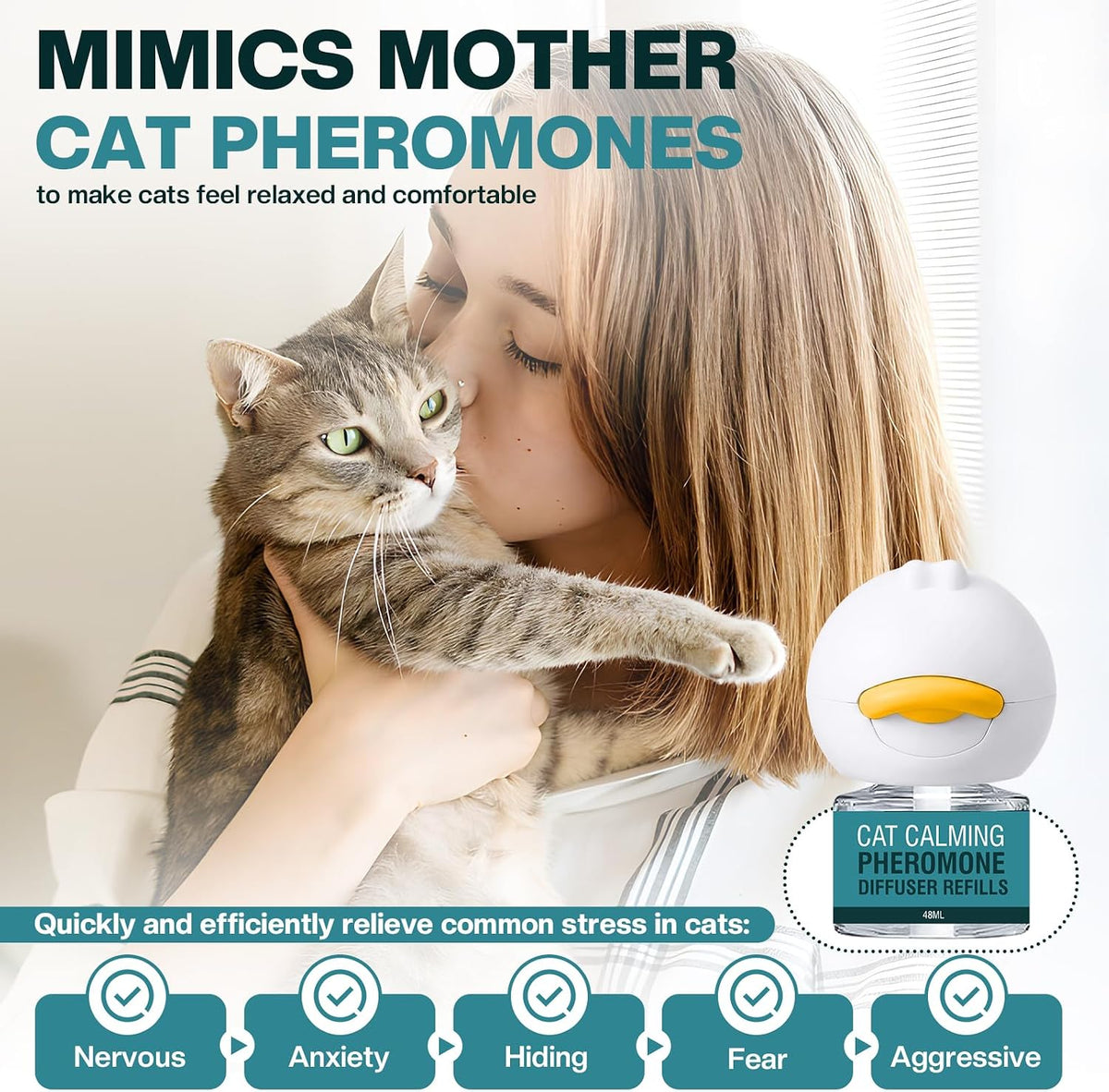 cat calming diffuser 6 in 1 multicat calming, side view