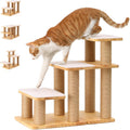 fukumaru dog stairs, solid wood pet stairs with, main product view