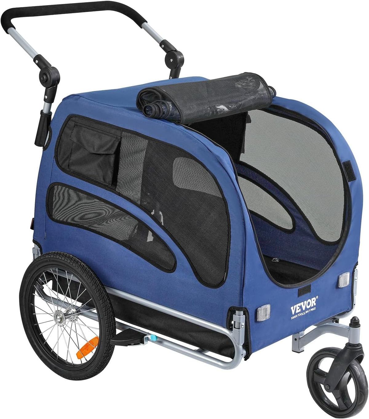 vevor dog bike trailer, supports up to 66/88/100, view 12