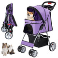 unisakey foldable 4-wheel pet stroller for dogs cats, main product view