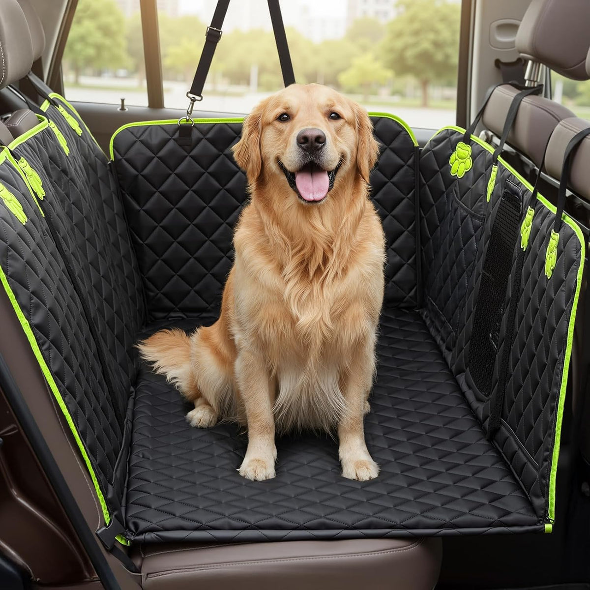 2-in-1 dog car seat cover for back seat, view 9