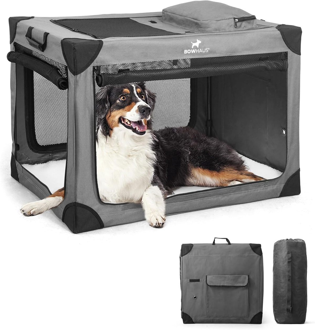 bowhaus 36 inch portable travel dog kennel for, main product view