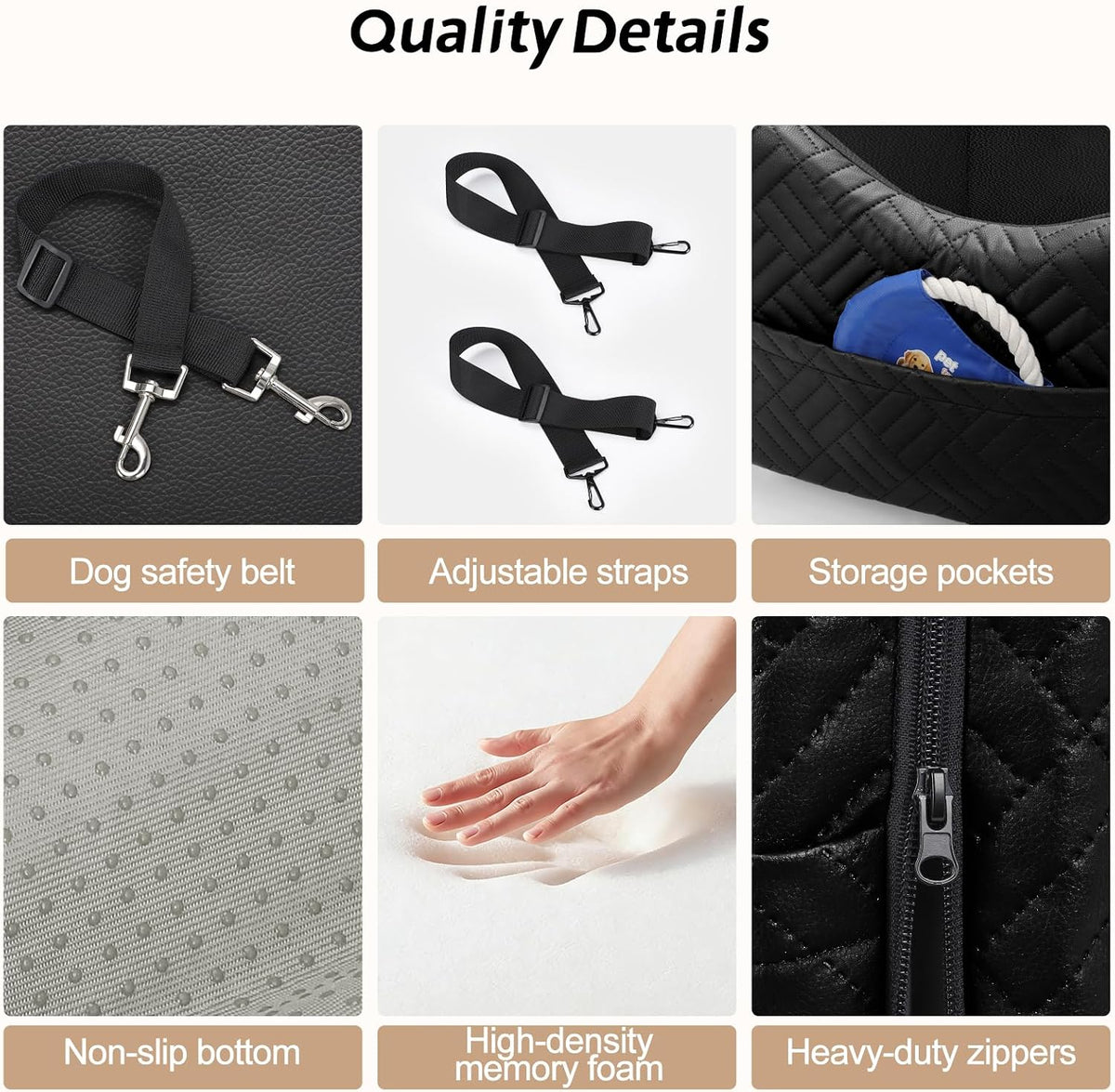 joejoy dog car seats for small medium dogs, package contents