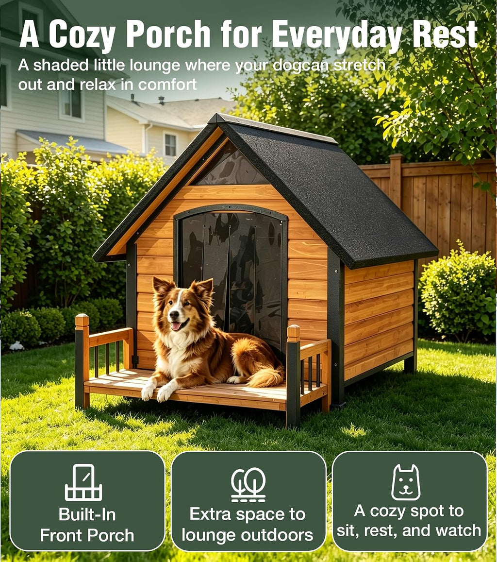 gutinneen extra large dog house outdoor with reinforced, package contents