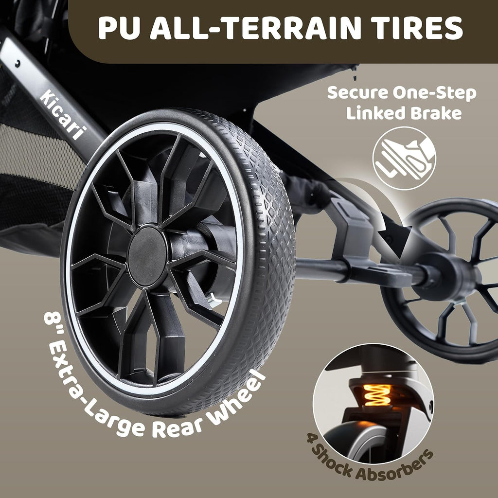 all-terrain dog stroller for small to medium dogs, close-up detail