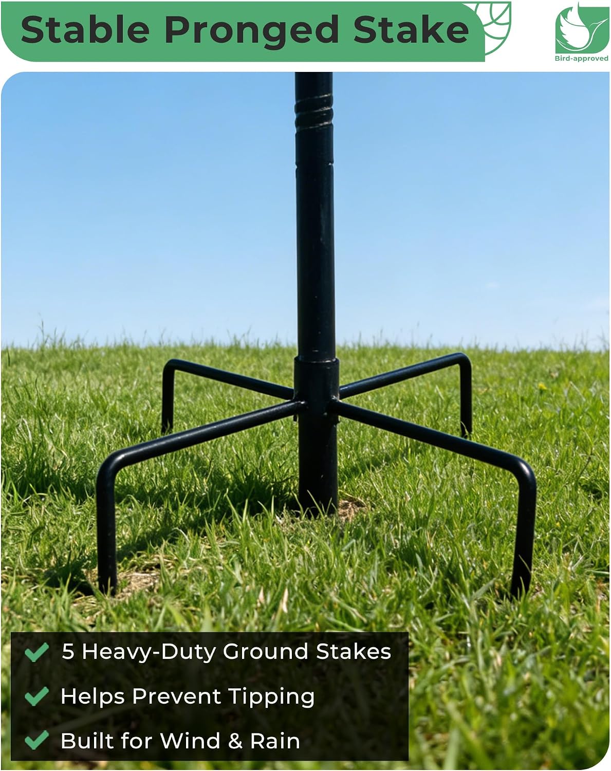 12" metal bird bath for outside, 3" deep, side view