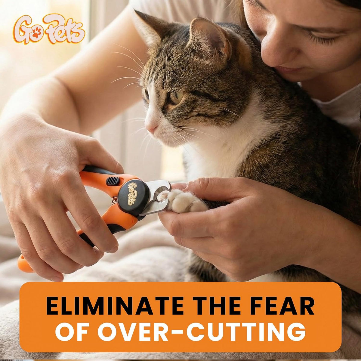 gopets nail clipper for large dogs & cats showing dimensions