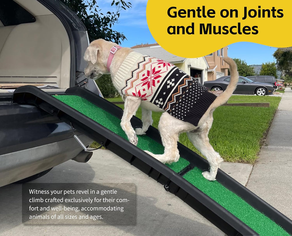 maxworks foldable dog ramp for cars suvs beds, close-up detail
