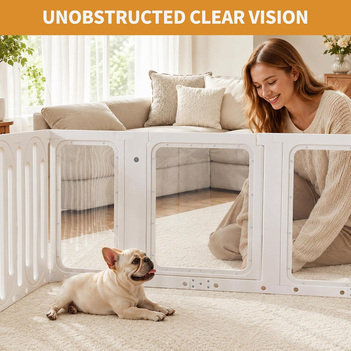 acrylic dog playpen indoor, puppy pens for small, close-up detail