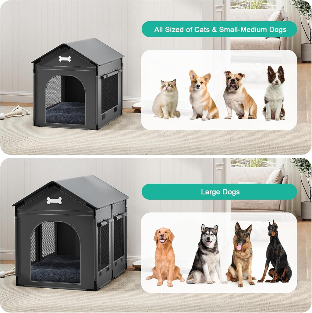 27.6" dog house indoor outdoor dog kennel tent, package contents