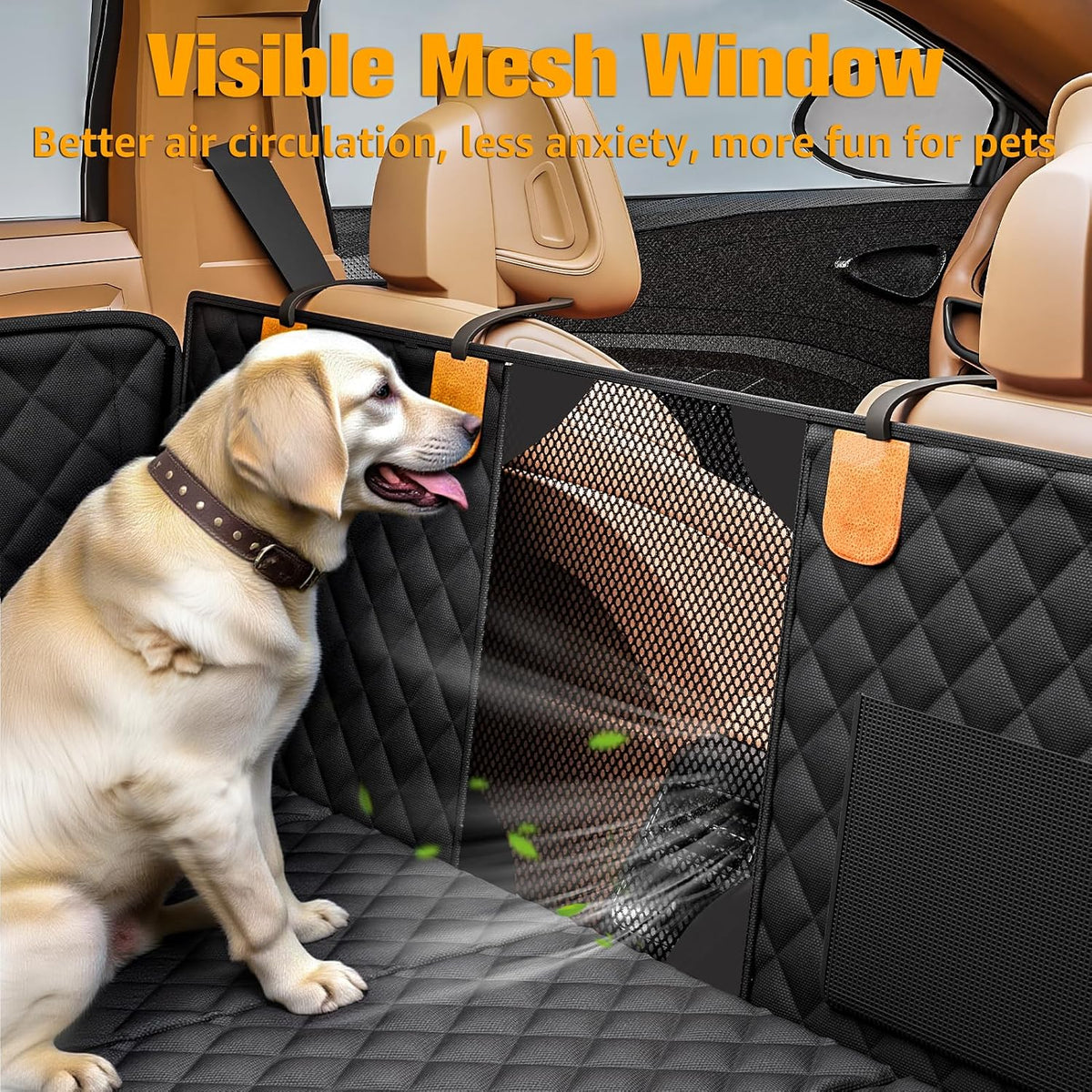 peticon dog car seat cover for back seat on a desk or shelf