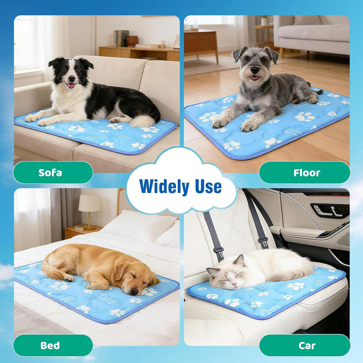 dog cooling mat, extra large cooling dog bed, view 9