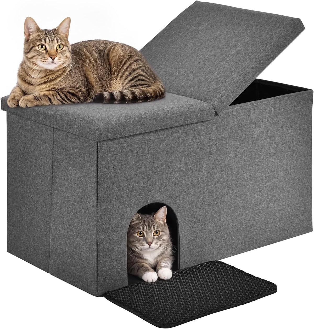 petsite cat hidden litter box enclosure furniture, cat, main product view