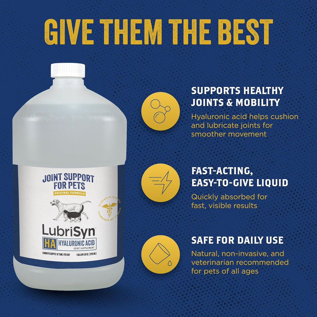 lubrisyn ha hyaluronic acid hip & joint supplement, side view
