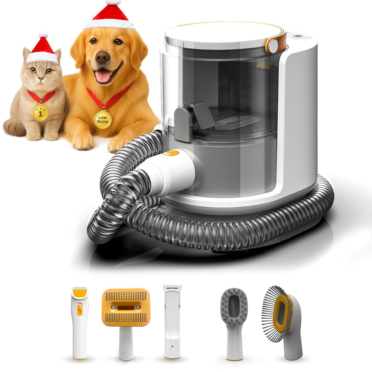 pet grooming vacuum, 5-in-1 dog grooming kit, 13000pa, main product view