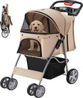 foldable pet stroller 4 wheels for small medium, main product view