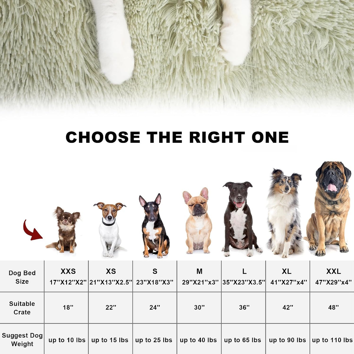 bedfolks waterproof dog crate bed, plush large dog on a desk or shelf