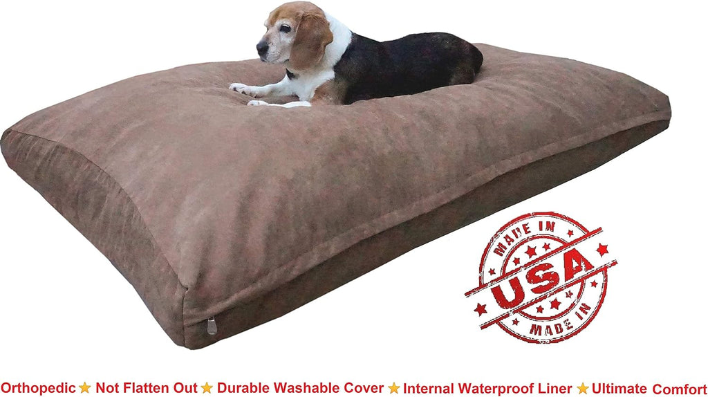 dogbed4less xxl orthopedic extreme comfort memory foam dog shown in use