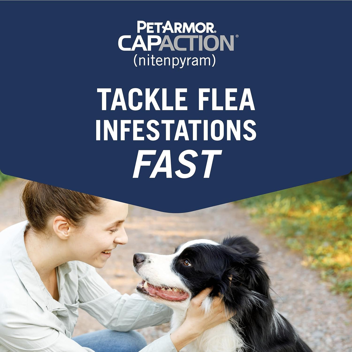 petarmor capaction oral flea tablets dogs 2-25 lbs, side view