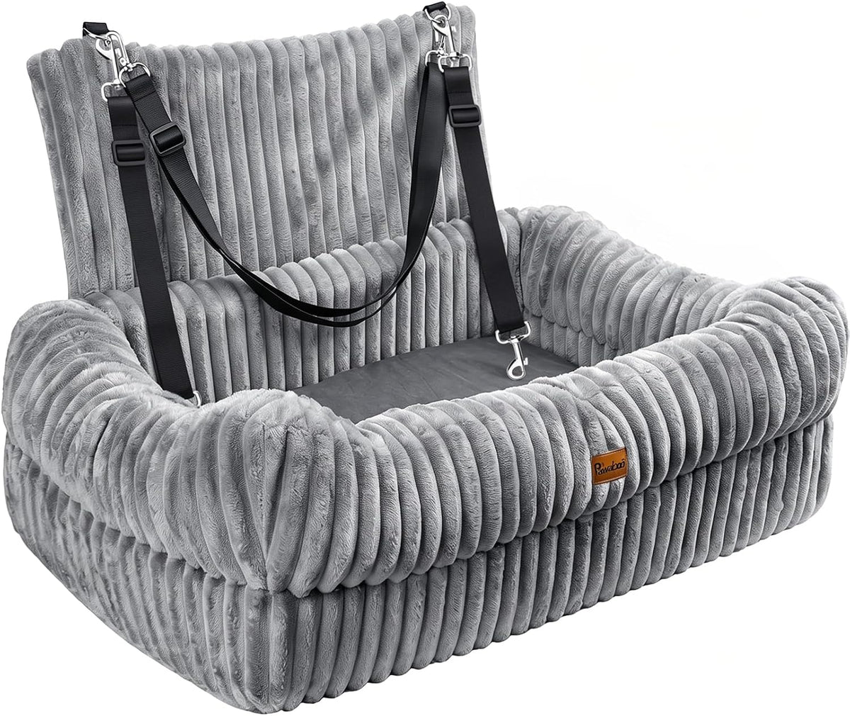 pawaboo dog car seat bed, memory foam booster, main product view